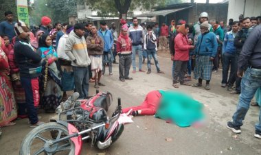 जंसा थाना क्षेत्र के मिराबन में हुआ दुर्घटना में बच्चे समेत महिला की मौत