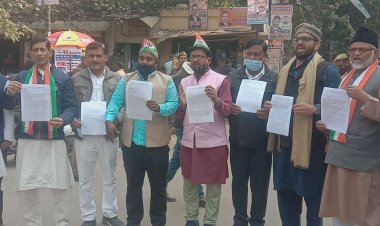 मध्यप्रदेश में हुए घटना को लेकर आज कांग्रेसी ने दिया dm को ज्ञापन