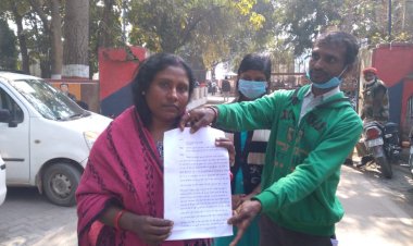 ससुराल वालों के द्वारा मारने पीटने व प्रताड़ित किए जाने पर महिला पहुंची है, एसएसपी कार्यालय