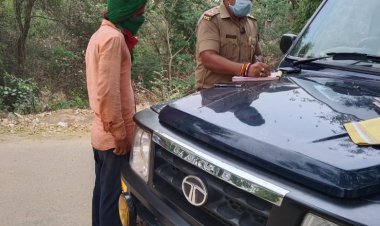 कोविड 19 के बढ़ते प्रकोप के बीच थाना प्रभारी बबुरी ने किया गहन चेकिंग