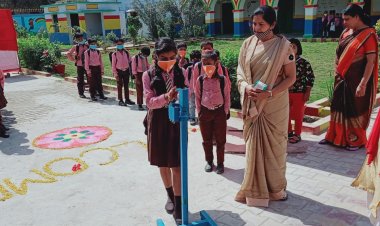 प्रधानाध्यापिका के प्रयास से कन्वेंट  स्कूल को मात देता  कंपॉजिट,रानी कर्णावती उच्च प्राथमिक विद्यालय