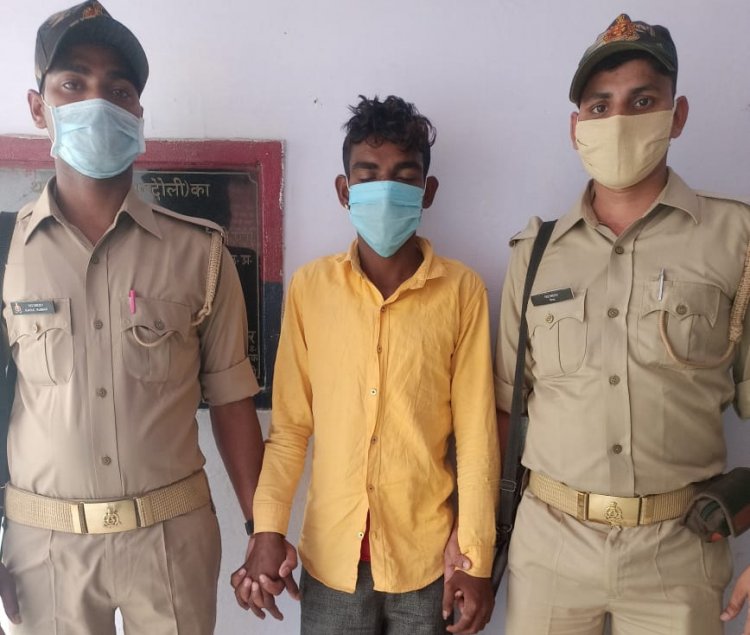 315 बोर के तमंचे के साथ एक अभियुक्त चढ़ा बबुरी पुलिस के हत्थे..