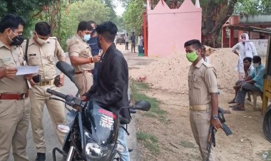 बबुरी पुलिस ने किया गहन चेकिंग...