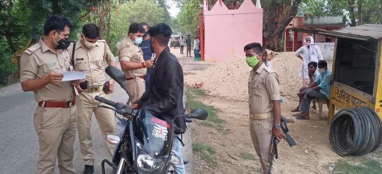 बबुरी पुलिस ने किया गहन चेकिंग...