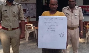 हलियापुर पुलिस ने चोरी के सामान सहित अभियुक्त को किया गिरफ्तार...