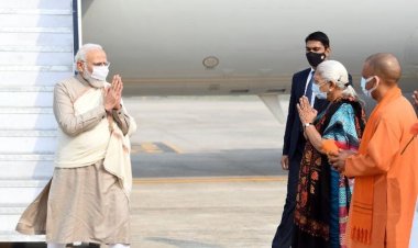 वाराणसी पहुंचे पीएम नरेंद्र मोदी, काशी विश्वनाथ धाम को करेंगे लोकार्पण...