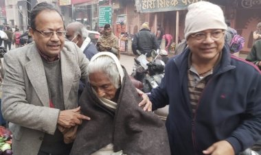 रोटरी क्लब द्वारा अलाव जलाए गए, एवं कंबल का वितरण...