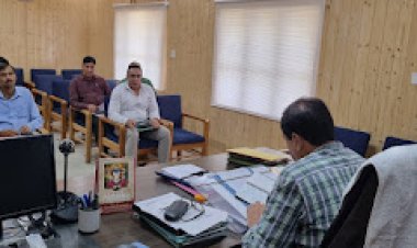 जिलाधिकारी  विनय शंकर पाण्डेय की अध्यक्षता में कैम्प कार्यालय में विद्युत विभाग की समीक्षा बैठक आयोजित हुई