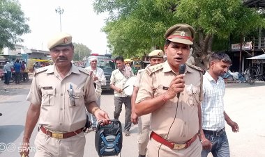 मंगलपुर पुलिस ने मुनादी कर आयोजित होने वाली लोक अदालत के बारे में बताया