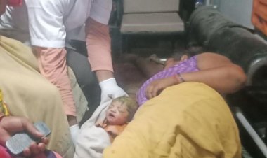 एक बार फिर एंबुलेंस में गूंजी किलकारी...