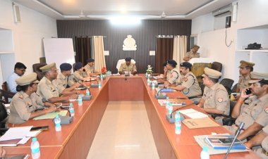 एसपी ने पुलिस लाइन में अपराध गोष्ठी आयोजित कर कानून व्यवस्था की समीक्षा