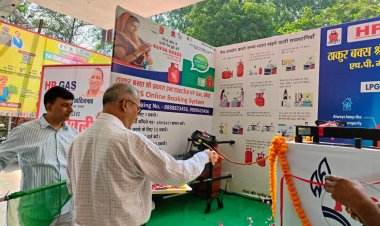 उत्कृष्ट कार्य के लिए गैस एजेंसी संचालक सम्मानित